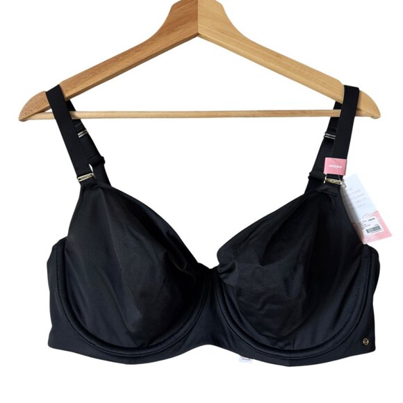 Cacique New 40DDD Smart Lift Bra Unlined Balconette The Modern Collection Black - Picture 1 of 15